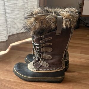 Brown, Black and Gray Sorel Winter Boots